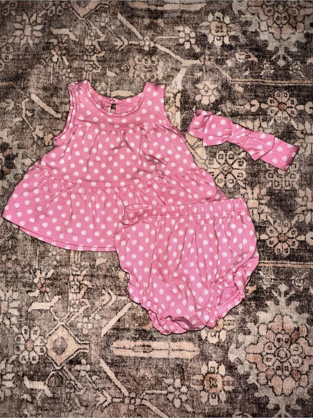 Gap Floral Matching Set in Pink Baby 3-6 Months